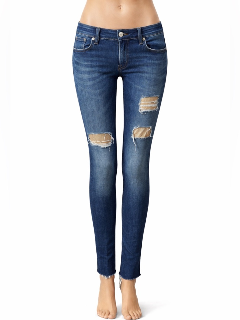 Rag and Bone Skinny Jeans with Gold Lining 25
